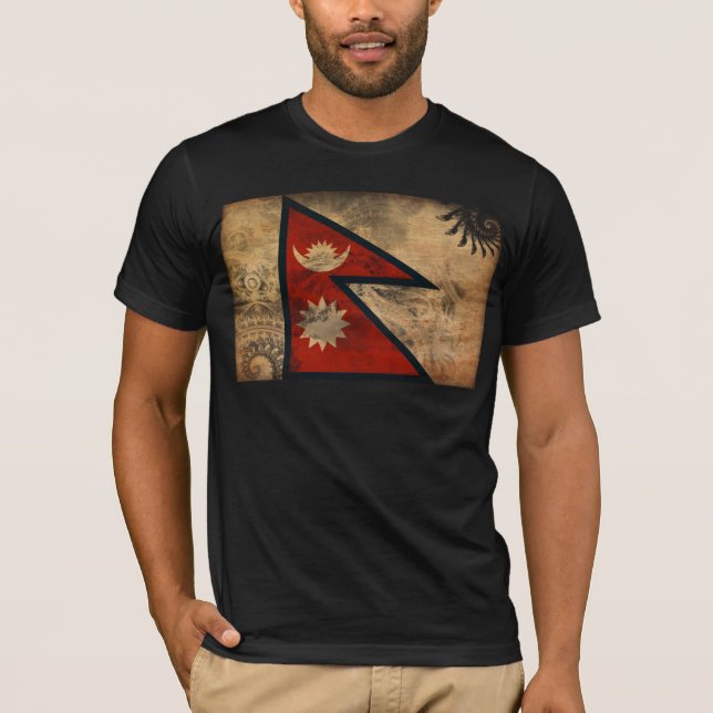 T-shirt Drapeau du Népal (Devant)