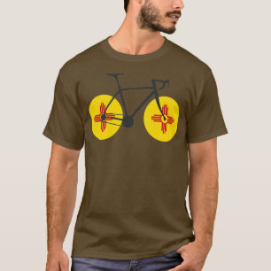 T-shirt Drapeau du Nouveau-Mexique à vélo