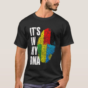 T-shirt Drapeau du patrimoine ADN allemand et rwandais