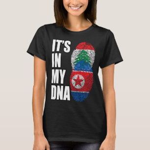 T-shirt Drapeau du patrimoine ADN mélangé libanais et nord