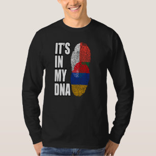 T-shirt Drapeau du patrimoine ADN mixte arménien et malgac