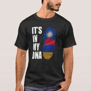 T-shirt Drapeau du patrimoine ADN mixte arménien et marsha