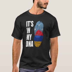 T-shirt Drapeau du patrimoine ADN mixte arménien et micron