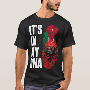 T-shirt Drapeau du patrimoine ADN mixte jordanien et alban