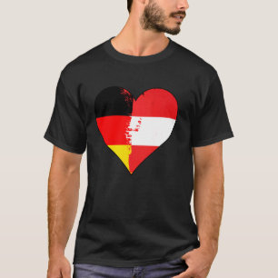 T-shirt Drapeau du patrimoine cardiaque allemand et autric