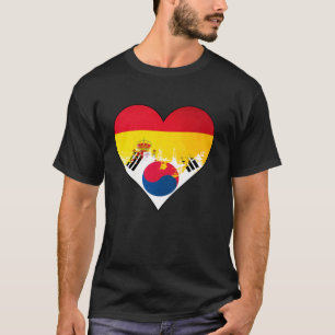 T-shirt Drapeau du patrimoine cardiaque espagnol et sud-co