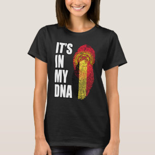 T-shirt Drapeau Du Patrimoine De L'ADN De La Belgique Et D