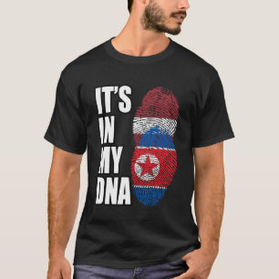 T-shirt Drapeau Du Patrimoine De L'ADN De La Corée Du Nord