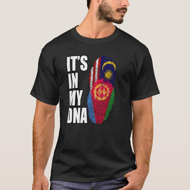 T-shirt Drapeau Du Patrimoine De L'ADN De L'Érythrée Et De (Devant)
