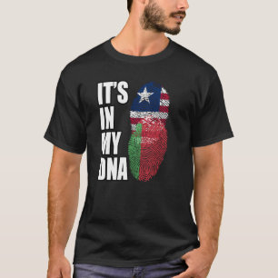 T-shirt Drapeau Du Patrimoine De L'ADN Du Libéria Et Du Bé
