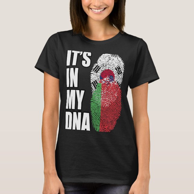 T-shirt Drapeau Du Patrimoine De L'ADN Mélangé Biélorusse  (Devant)