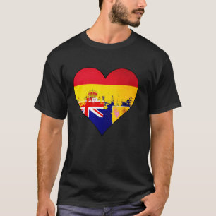 T-shirt Drapeau du patrimoine du cœur de l'Espagne et des