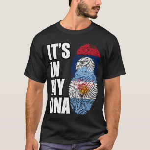 T-shirt Drapeau du patrimoine génétique de l'ADN du Laos e