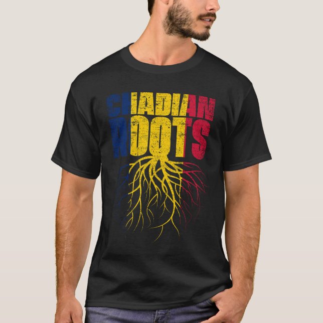 T-shirt Drapeau du patrimoine tchadien des racines tchadie (Devant)