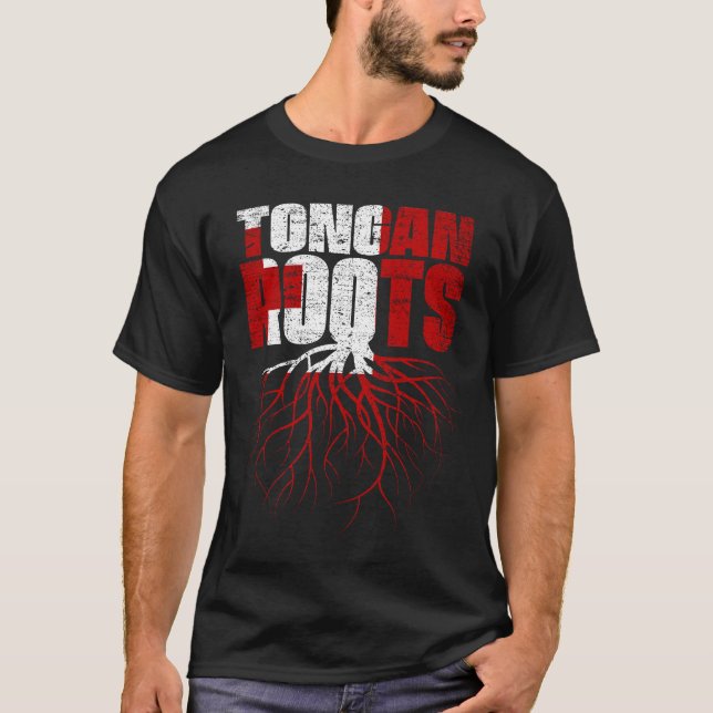 T-shirt Drapeau du patrimoine tonga de Tongan Roots (Devant)