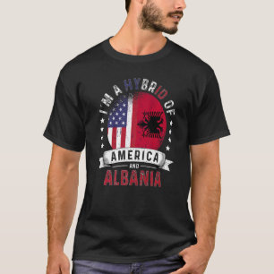 T-shirt Drapeau du Patriot des États-Unis Albanie Albanais