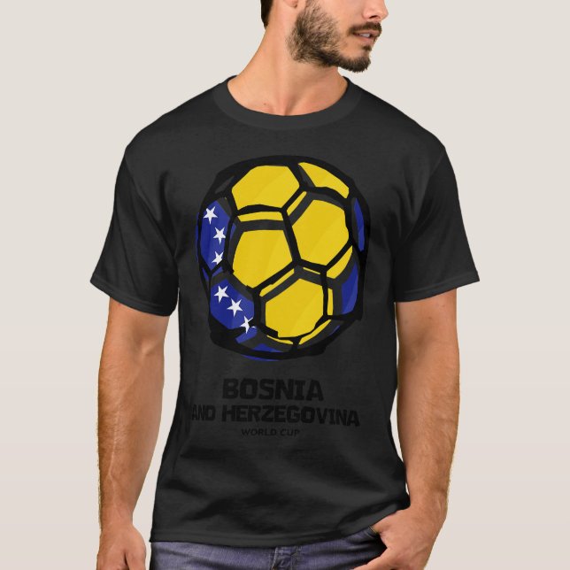 T-shirt Drapeau Du Pays De Bosnie-Herzégovine (Devant)