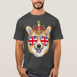 T-shirt Drapeau du Royaume-Uni Gallois Royal Corgi Royaume