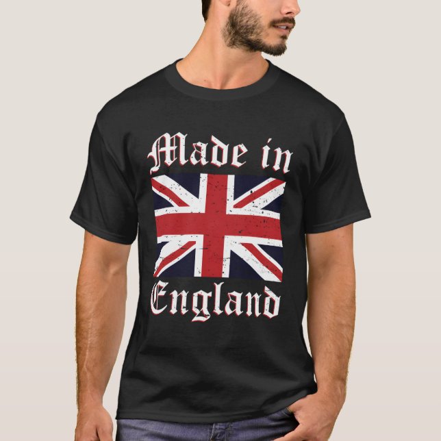 T-shirt Drapeau Du Royaume-Uni Union Jack Fait En Angleter (Devant)