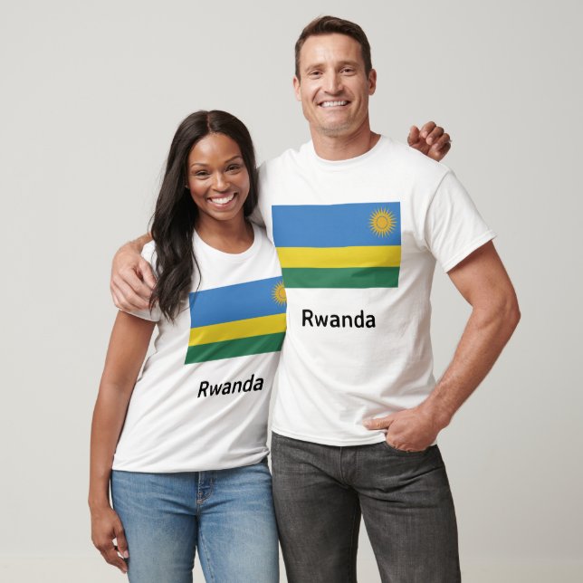 T-shirt Drapeau du Rwanda (Unisexe)