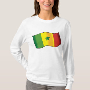 T-shirt Drapeau du Sénégal Fierté sénégalaise Vert Jaune R