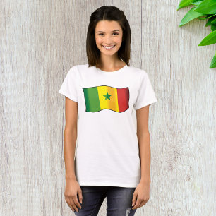 T-shirt Drapeau du Sénégal Fierté sénégalaise Vert Jaune R