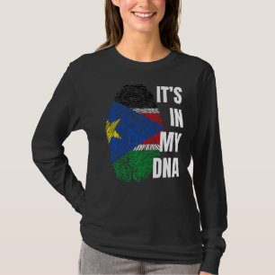 T-shirt Drapeau du Sud Soudan Adn empreintes digitales Bla