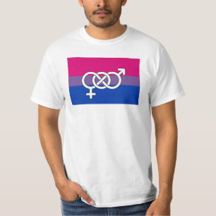 T-shirt Drapeau du symbole de la fierté bisexuelle