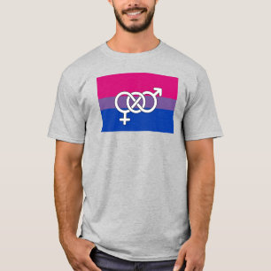 T-shirt Drapeau du symbole de la fierté bisexuelle