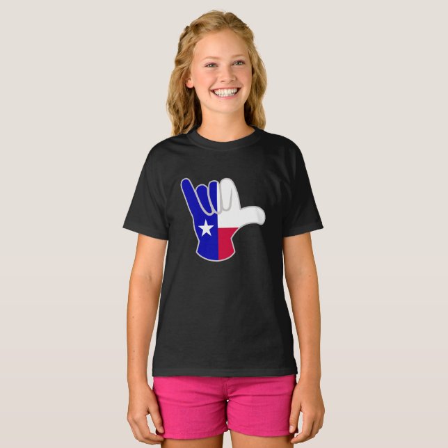 T-shirt Drapeau du Texas Shaka (Devant entier)