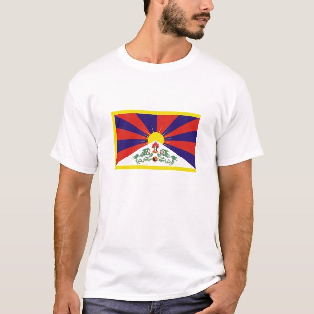 T-shirt Drapeau du Thibet (Devant)