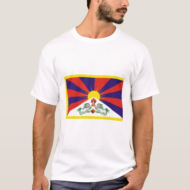 T-shirt Drapeau du Tibet libre (Devant)