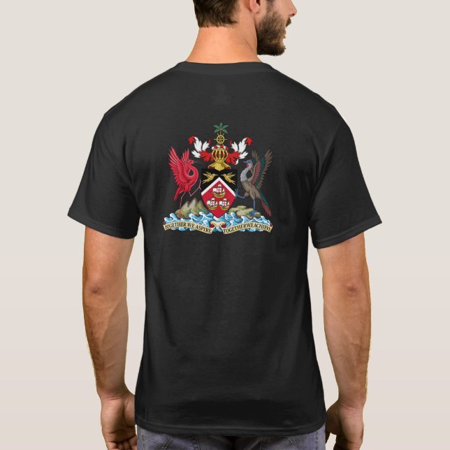 T-shirt Drapeau du Trinidad et du Tobago et manteau des (Dos)