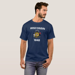 T-shirt Drapeau du Wisconsin