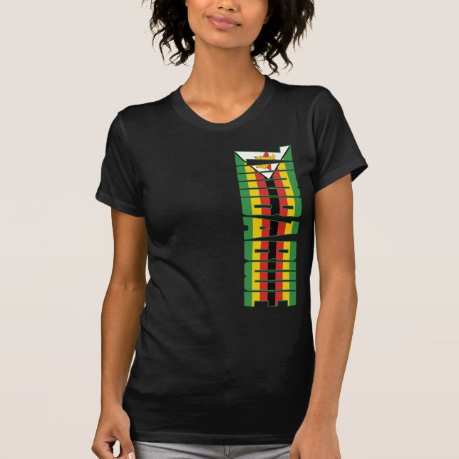 T-shirt Drapeau du Zimbabwe (Devant)