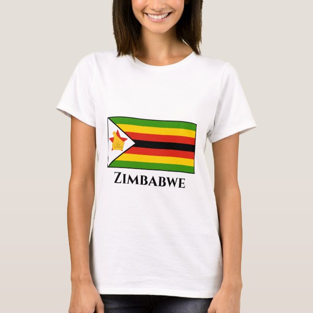 T-shirt Drapeau du Zimbabwe (Devant)