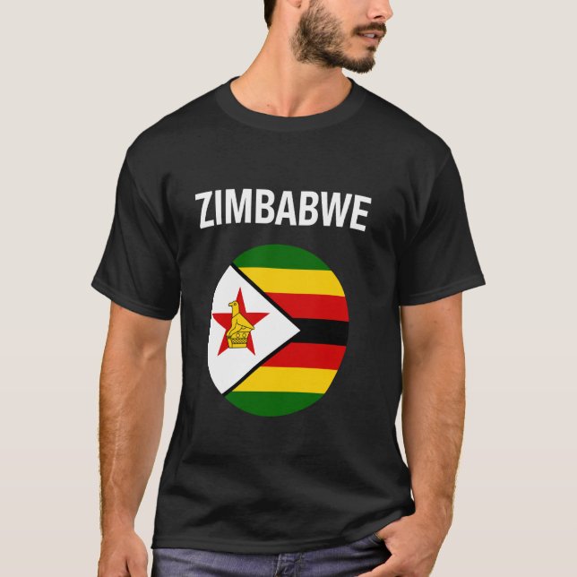 T-shirt Drapeau du Zimbabwe moderne (Devant)