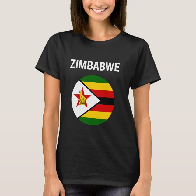T-shirt Drapeau du Zimbabwe moderne (Devant)