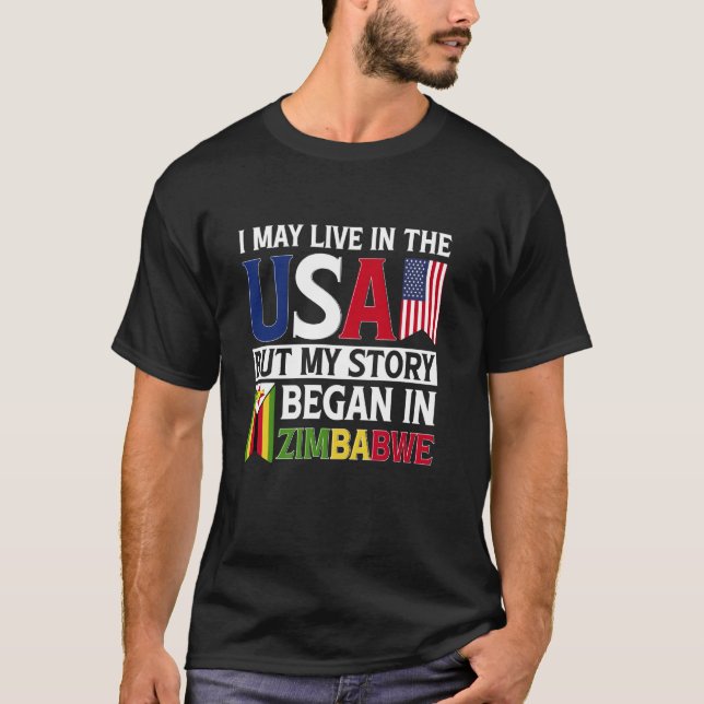 T-shirt Drapeau du Zimbabwe Zimbabwe (Devant)