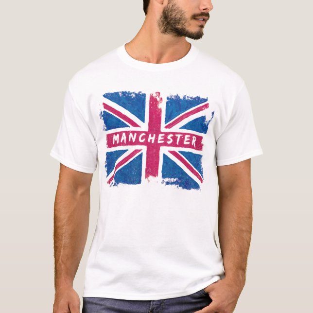 T-shirt Drapeau d'Union Jack de royaume de Manchester (Devant)