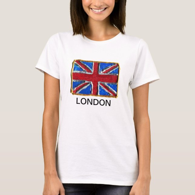 T-shirt Drapeau d'Union Jack les Anglais de Londres - de (Devant)