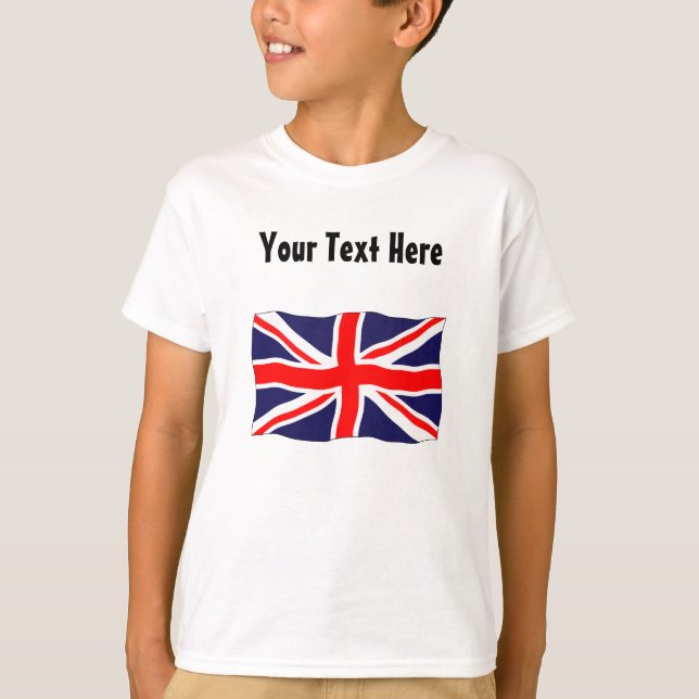T-shirt Drapeau d'Union Jack - personnalisable avec votre (Devant)