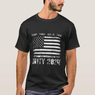 T-shirt Drapeau d'unité grunge vintage 2025 Trump Vance Rf