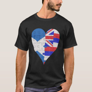 T-shirt Drapeau écossais hawaïen Coeur
