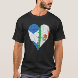 T-shirt Drapeau écossais mexicain Heart