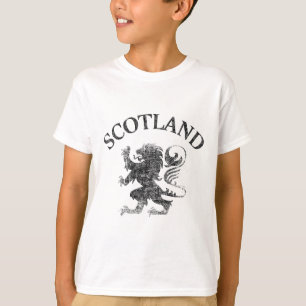 T-shirt Drapeau écossais vintage Lion rampant d'Écosse Rub