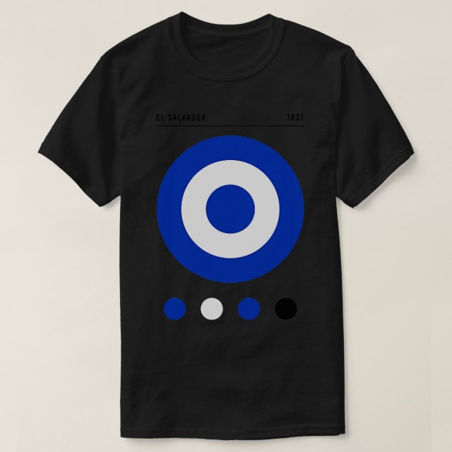 T-shirt Drapeau El Salvador inspiré par Bauhaus (Design devant)