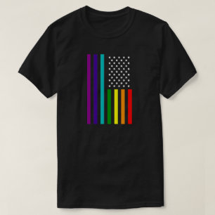 T-SHIRT DRAPEAU EN COULEUR D'ÉGALITÉ DES ÉTATS-UNIS