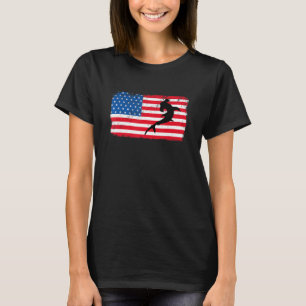 T-shirt Drapeau en détresse 4 juillet Patriotic Shark Amer