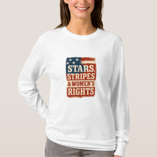T-shirt Drapeau en détresse Stars, Stripes & Droits des Fe